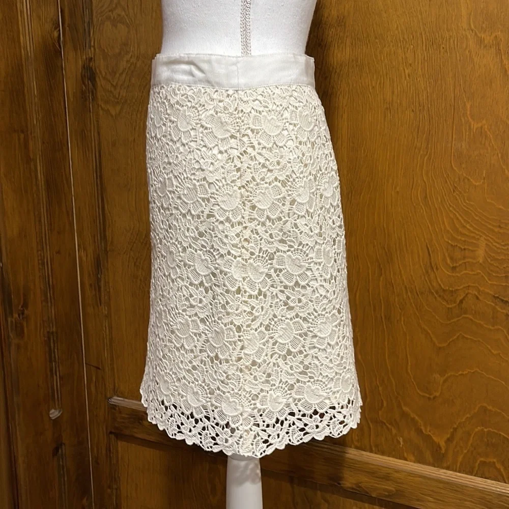 LOFT Lace Overlay Skirt - EUC - Picture 2 of 6
